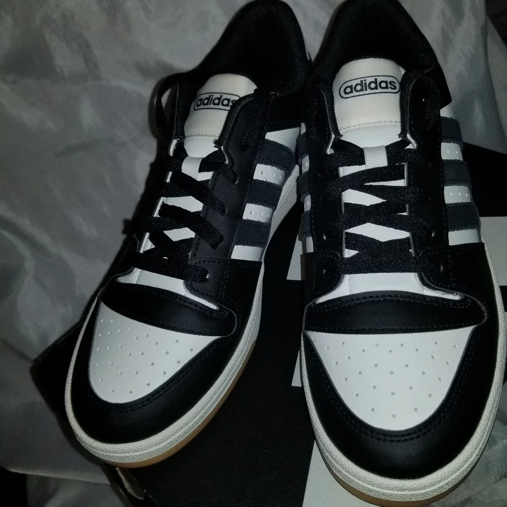 Adidas Break Start Basketball Shoes Mens 9 Black White Excellent Gum Sole IH7963